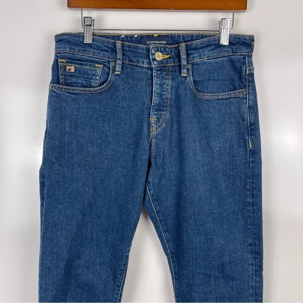 Scotch & Soda Ralston Button Fly Slim Fit Jeans Dark Wash Men's Size 30x32 - Picture 3 of 10